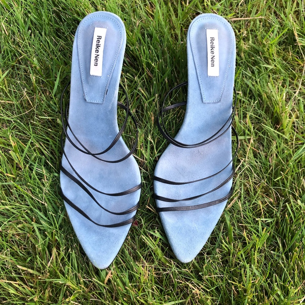 Reike Nen Five Strings Pointed Sandals Black / Wa… - image 3